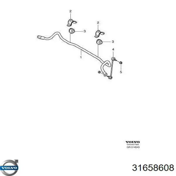 31658608 Volvo łącznik stabilizatora przedniego