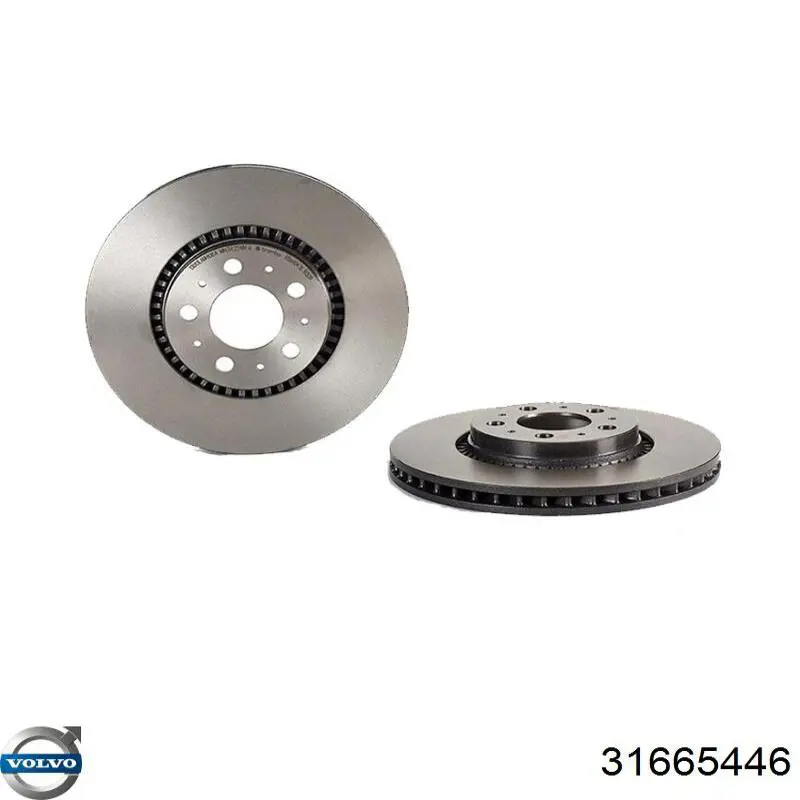 Tarcza hamulcowa przednia 31665446 Volvo