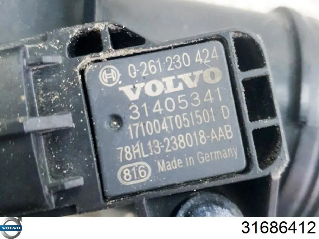 Przewód (króciec) intercoolera 31686412 Volvo