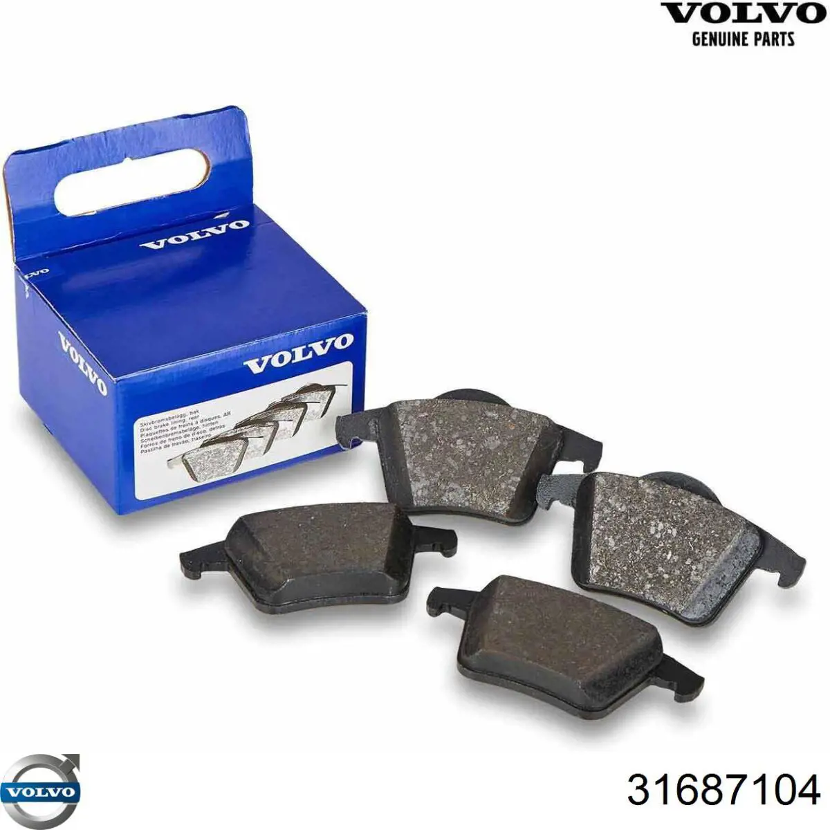 Klocki hamulcowe przednie tarczowe Volvo 31687104 cena, od 42,51 USD
