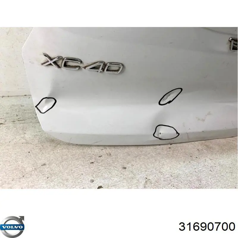 Drzwi tylne (bagażnika 3/5) Volvo 31690700 cena, od 350,31 USD