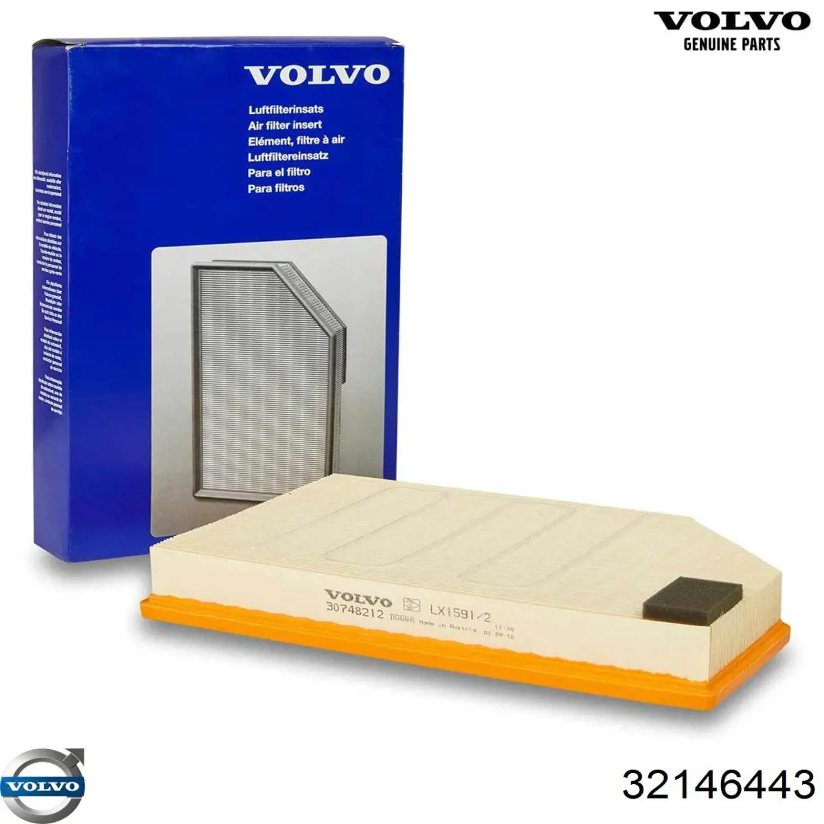Do koszyka 32146443 Volvo Filtr powietrza