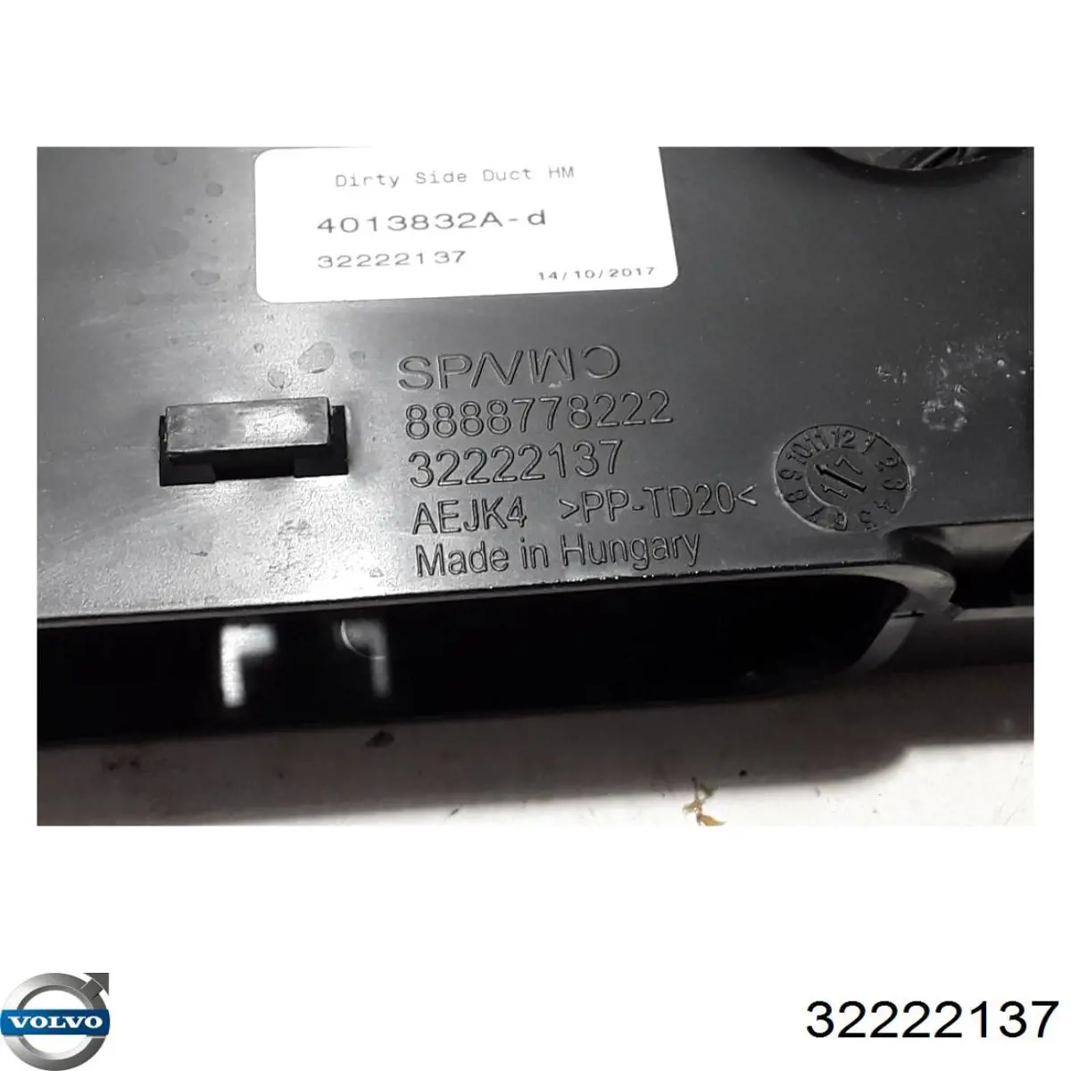 Wlot powietrza do filtra powietrza Volvo XC40 SUV (536) (2017 - 2026) cena, od 256,69 USD