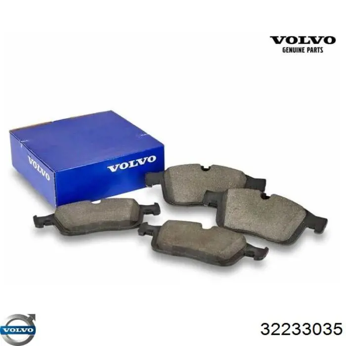 Okładziny (klocki) do hamulców tarczowych tylne 32233035 Volvo