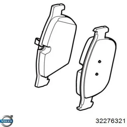 32276321 Volvo Klocki hamulcowe przednie tarczowe