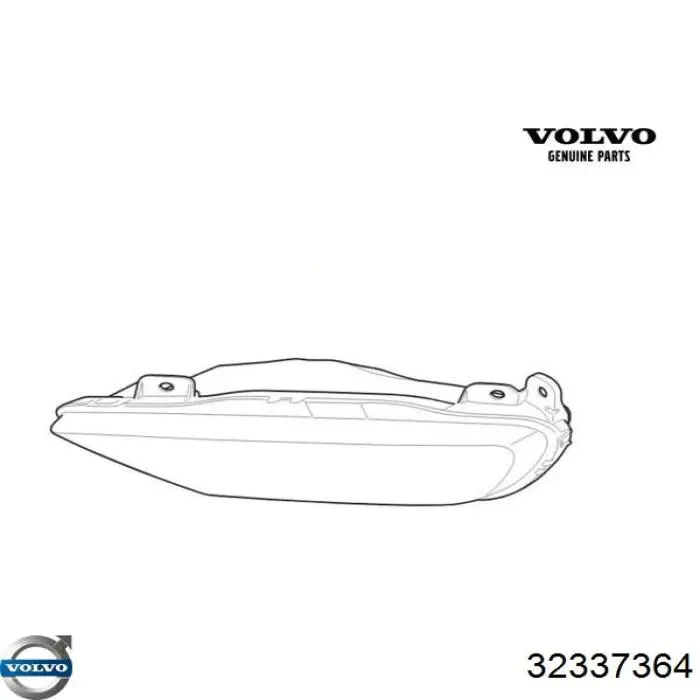 Lampa przeciwmgielna lewa 32337364 Volvo