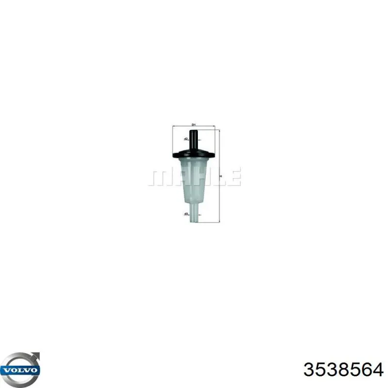 Filtr paliwa Volvo 3538564 cena, od 4,66 USD
