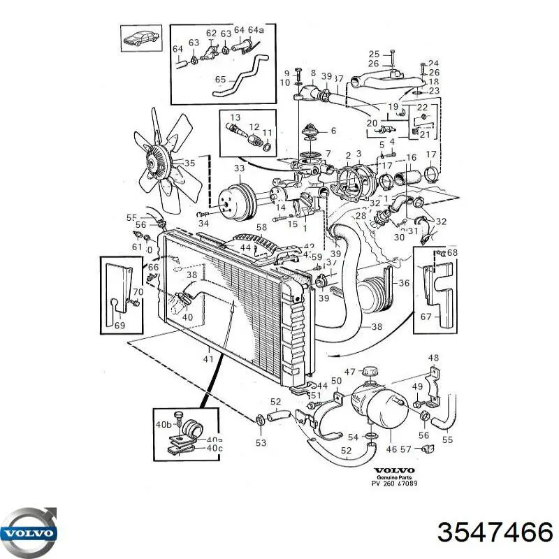 Zbiorniczek wyrównawczy układu chłodzenia Volvo 3547466 cena, od 59,34 USD