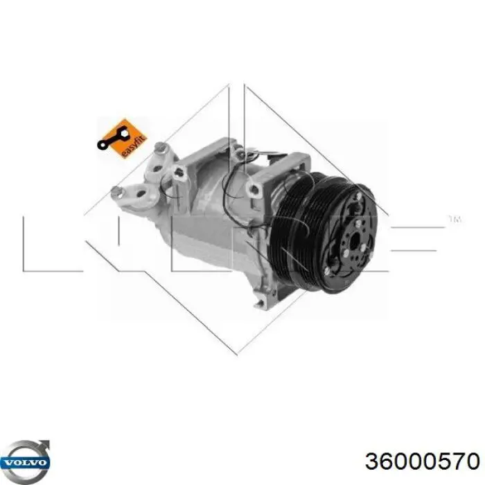 Sprężarka klimatyzacji Volvo 36000570 cena, od 110,91 USD