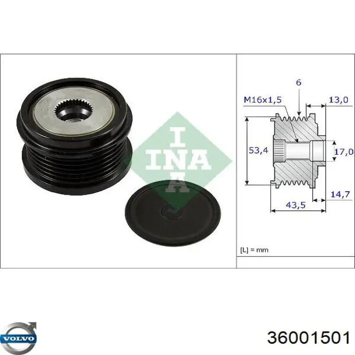 Alternator Volvo 36001501 cena, od 78,40 USD