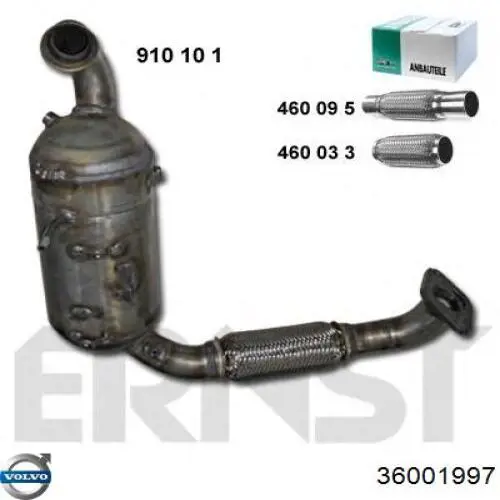 36001997 Volvo Filtr cząstek stałych układu wydechowego