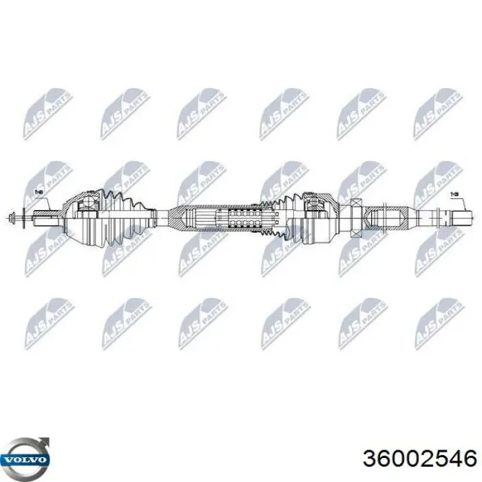 30783071 Volvo Półoś napędowa przednia prawa