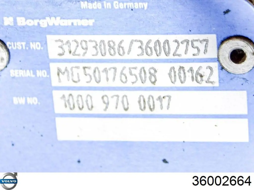 Turbina Volvo 36002664 cena, od 769,56 USD