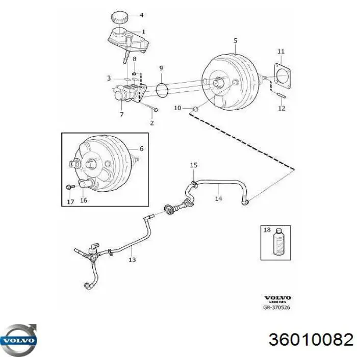 Główny cylinder hamulców Volvo S60 II sedana (134) (2010 - 2018) cena, od 105,90 USD