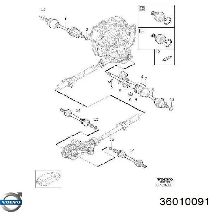 Półoś tylna Volvo 31325816 cena, od 140,48 USD