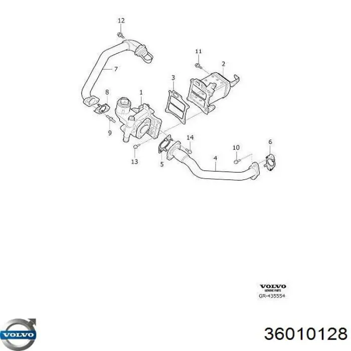 36010128 Volvo Zawór recyrkulacji spalin EGR