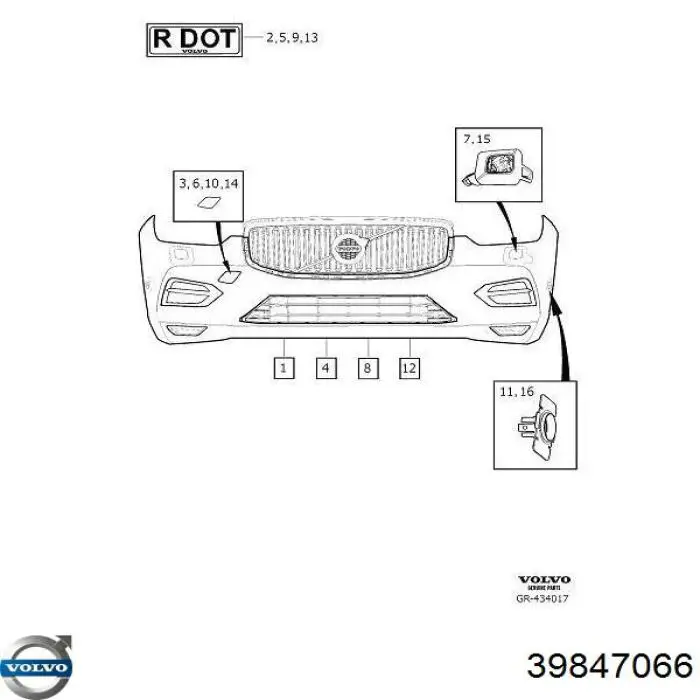 Do koszyka 39847066 Volvo Zderzak przedni