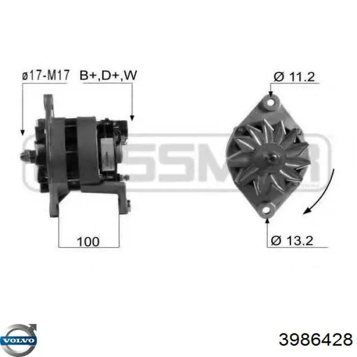 3986428 Volvo Alternator