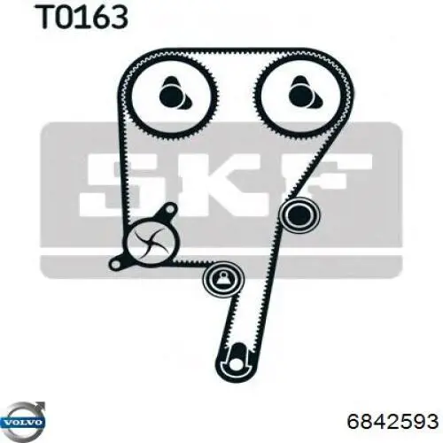 Do koszyka 6842593 Volvo Rolka napinacza paska rozrządu