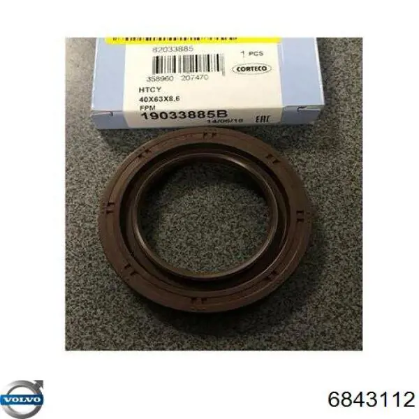 6843112 Volvo Uszczelniacz półosi mostu przedniego