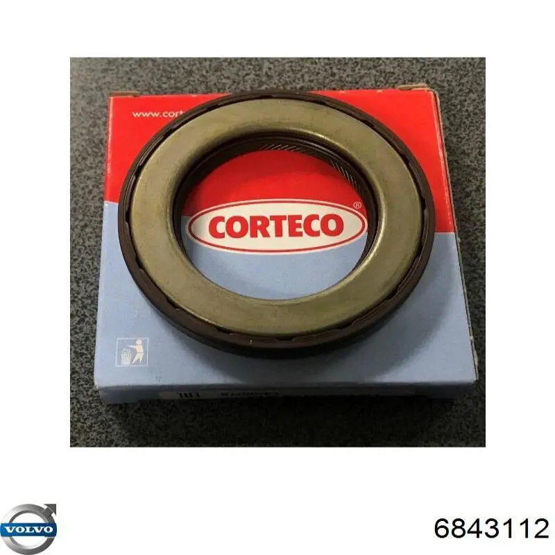 Uszczelniacz półosi mostu przedniego 6843112 Volvo