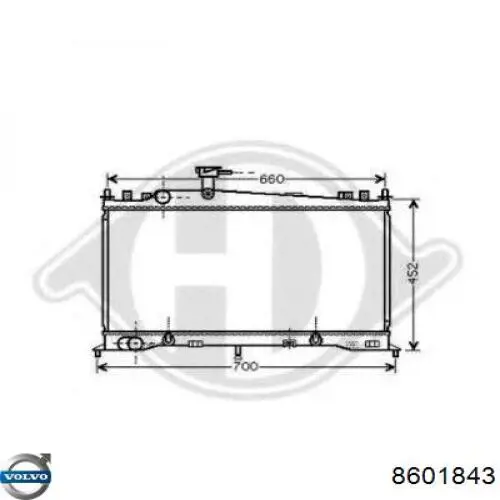 Chłodnica silnika Volvo 8601843 cena, od 82,07 USD