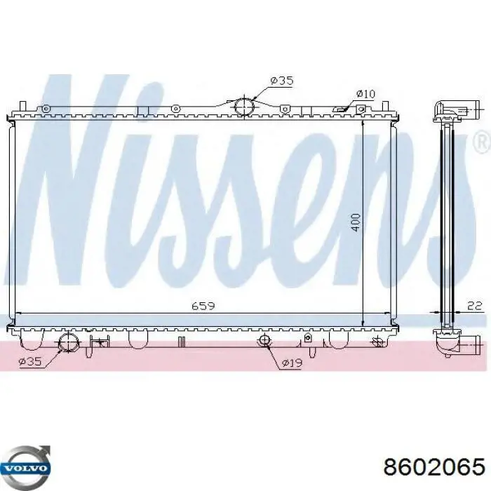Chłodnica silnika Volvo 8602065 cena, od 84,95 USD