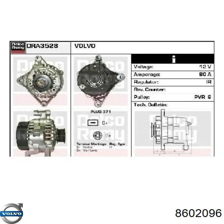 0123315021 Volvo Alternator