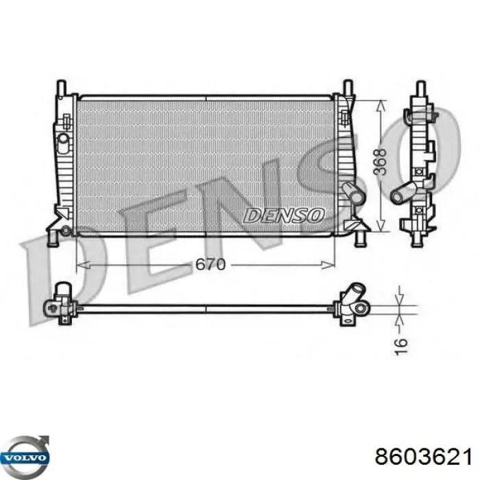 Chłodnica silnika Volvo 8603621 cena, od 97,05 USD