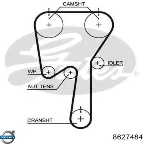 Pasek rozrządu 8627484 Volvo