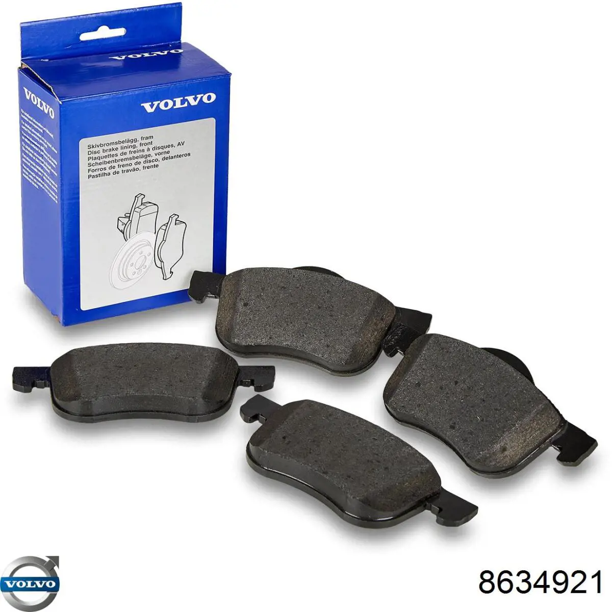 Klocki hamulcowe przednie tarczowe Volvo 8634921 cena, od 24,59 USD
