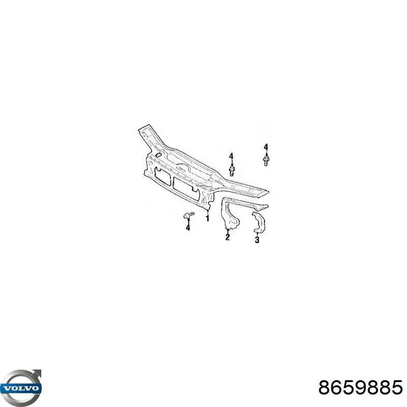 Osłona chłodnicy kompletna (panel mocowania reflektorów) Volvo 8659885 cena, od 127,69 USD