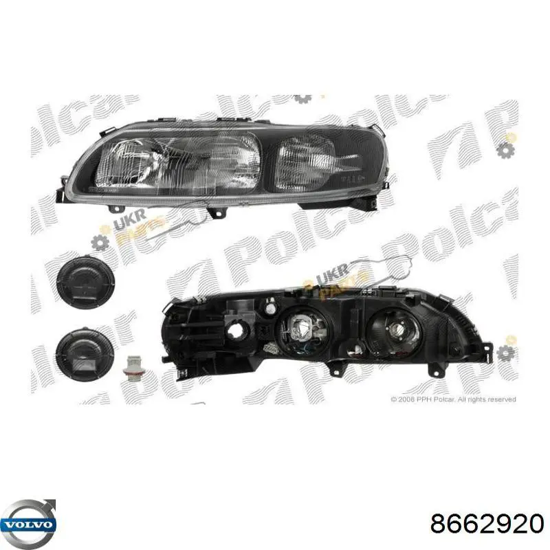 Reflektor lewy Volvo 8662920 cena, od 204,40 USD