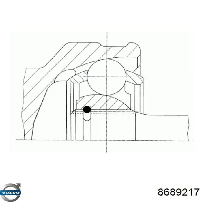 8689217 Volvo półoś napędowa przednia prawa