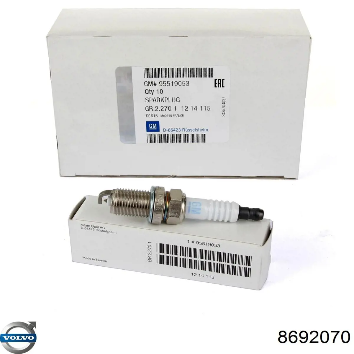 Świeca zapłonowa 8692070 Volvo