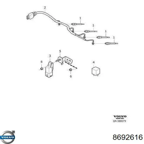 8692616 Volvo Przekaźnik świec żarowych