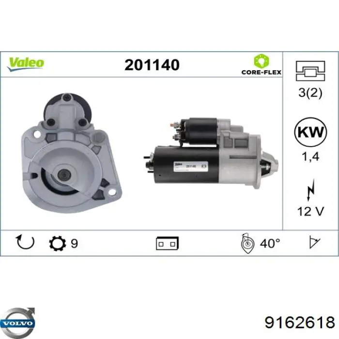 9162618 Volvo Rozrusznik