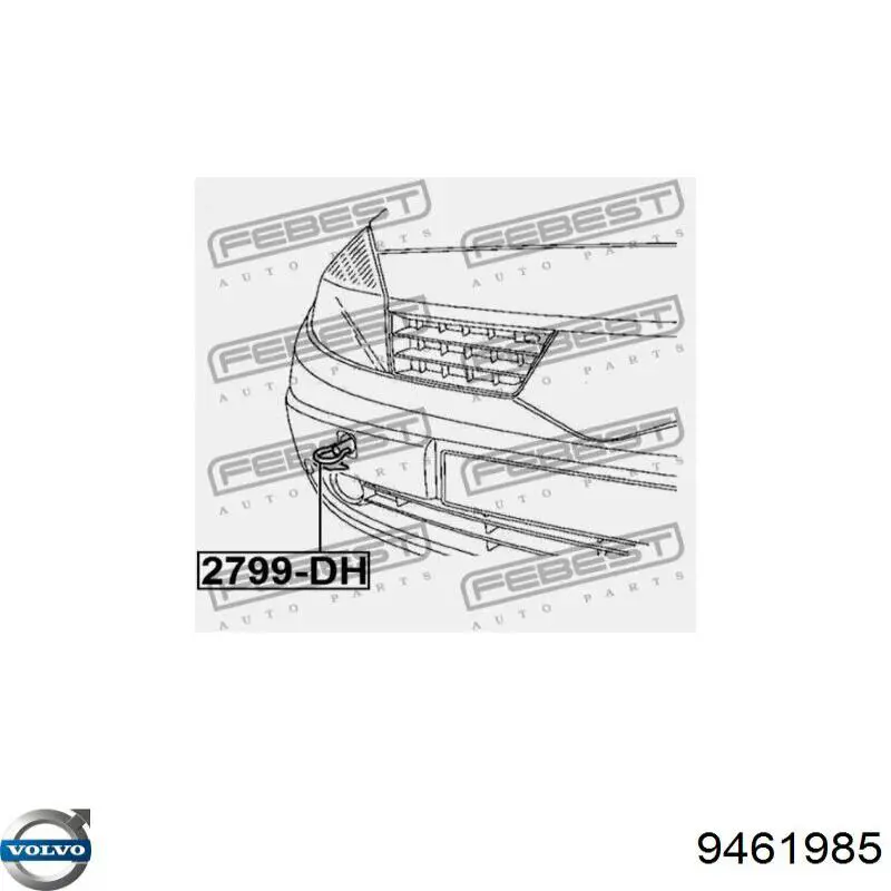 Hak holowniczy Volvo 9461985 cena, od 15,24 USD