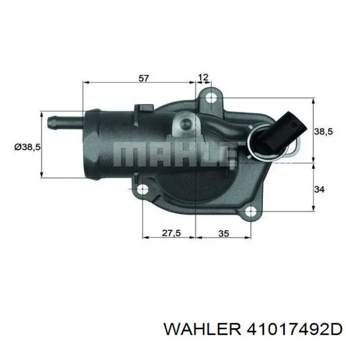 Obudowa termostatu Wahler 41017492D cena, od 28,07 USD