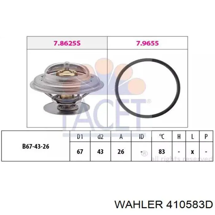 Termostat 410583D Wahler