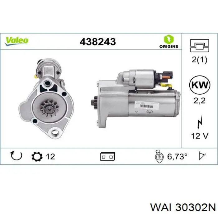 Rozrusznik WAI 30302N cena, od 157,89 USD