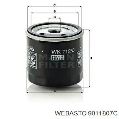 Filtr paliwa 9011807C Webasto