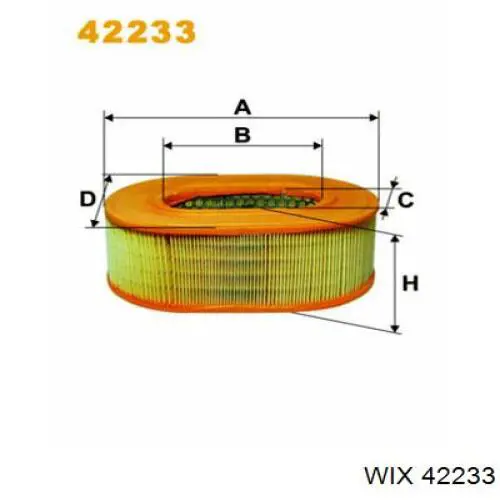 Filtr powietrza WIX 42233 cena, od 26,53 USD
