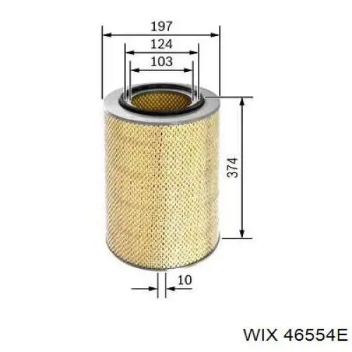 Filtr powietrza WIX 46554E cena, od 40,18 USD