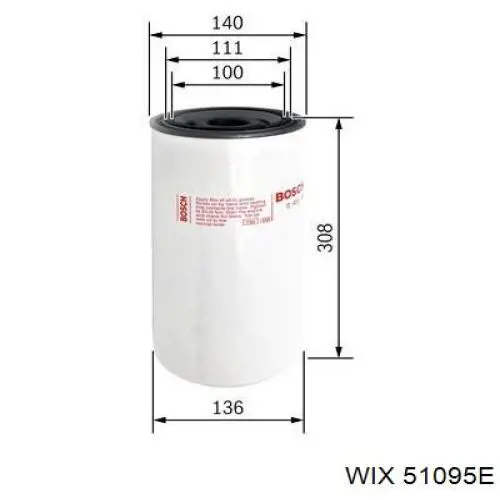 51095E WIX Filtr oleju
