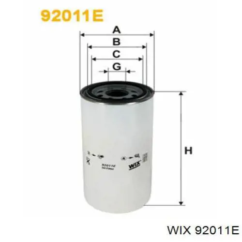 92011E WIX Filtr oleju