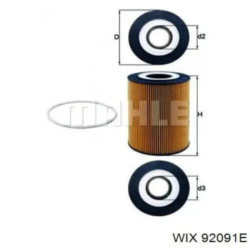Do koszyka 92091E WIX Filtr oleju
