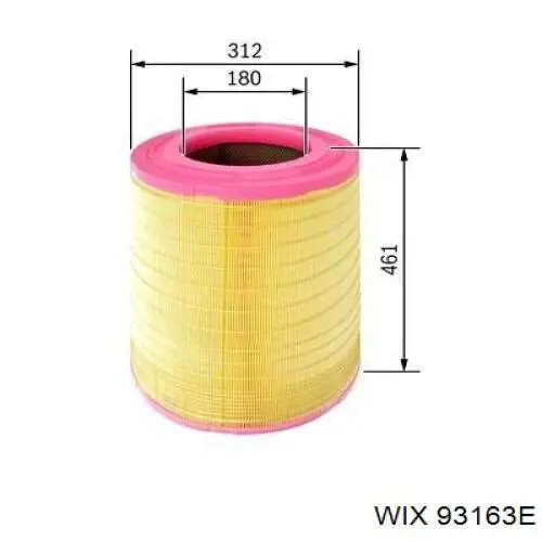 Filtr powietrza WIX 93163E cena, od 53,02 USD