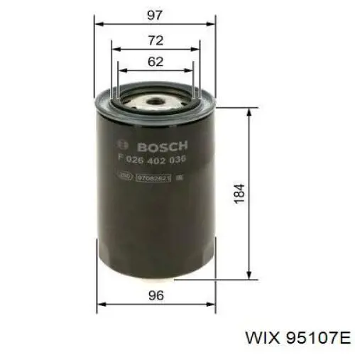 Filtr paliwa WIX 95107E cena, od 23,25 USD