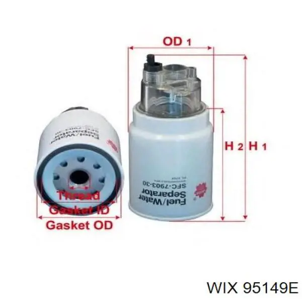 Do koszyka 95149E WIX Filtr paliwa